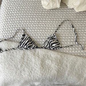 GARAGE zebra bikini top